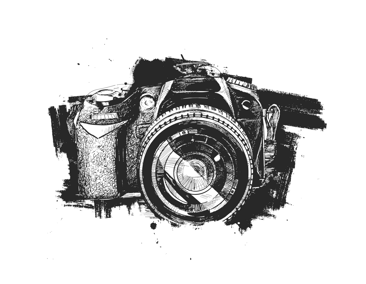 SLR Camera Grunge T-Shirt Design, Hand Drawn Sketch Vector Illus – muokattu.png